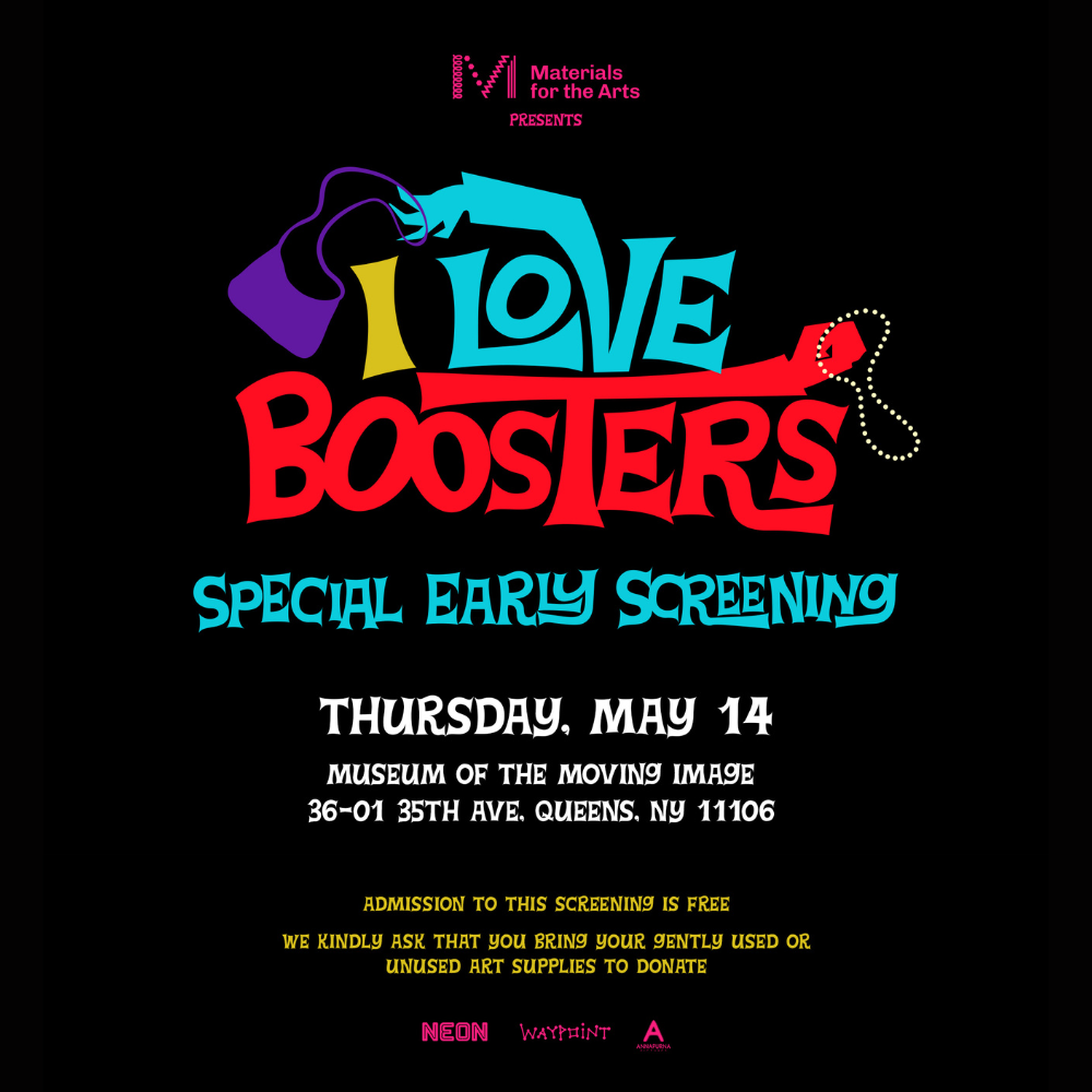 A flyer for the early screening of I LOVE BOOSTERS.